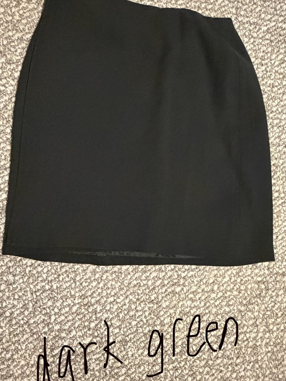 Classic Black/Dark green Pencil Skirt - Women- The limited Size 6